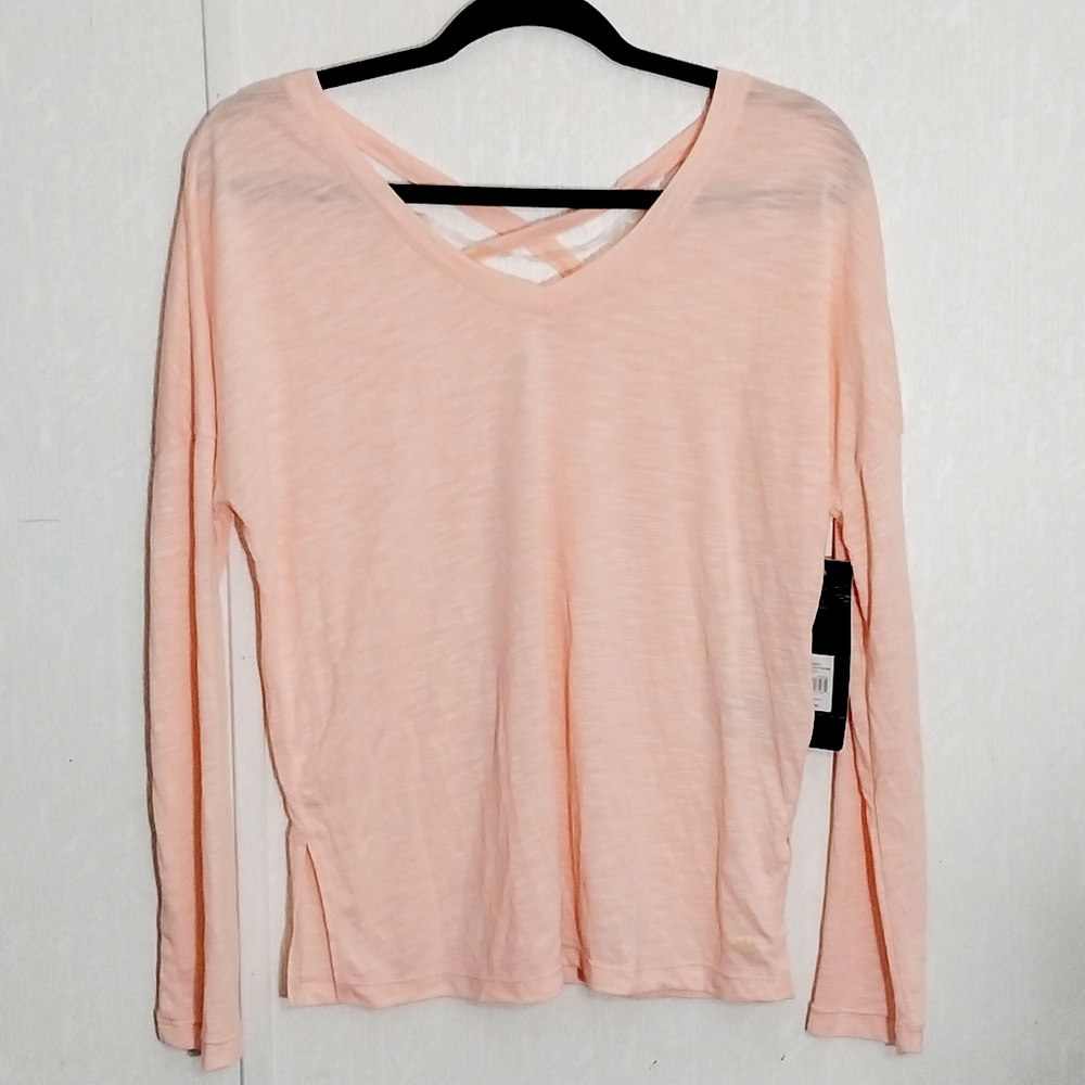 Studio By Energy Zone Peach Long Sleeve Women's Workout Top